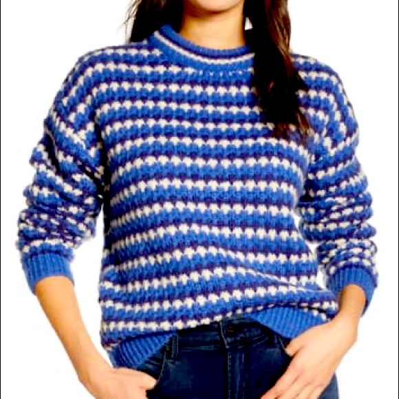 Rebecca Minkoff blue and white sweater - Picture 1 of 3